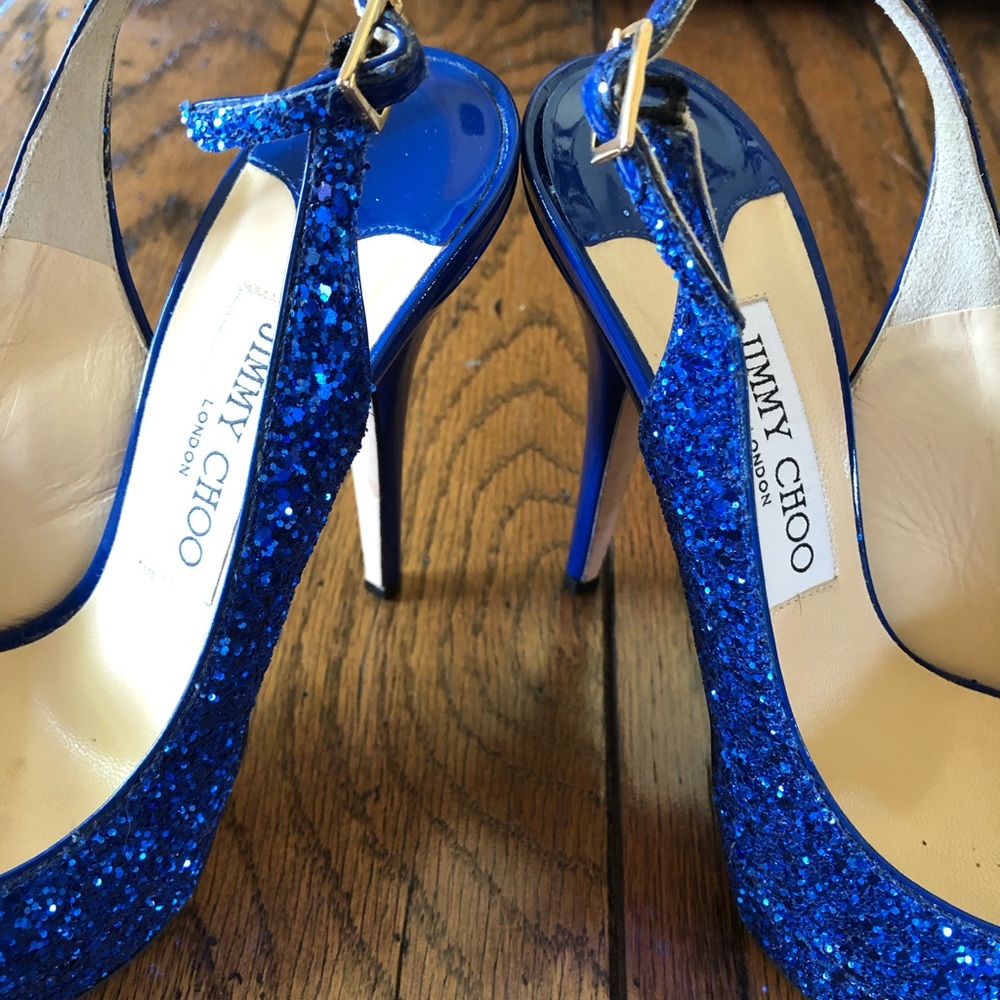 Jimmy Choo blue sparkle heel - Picture 6 of 7